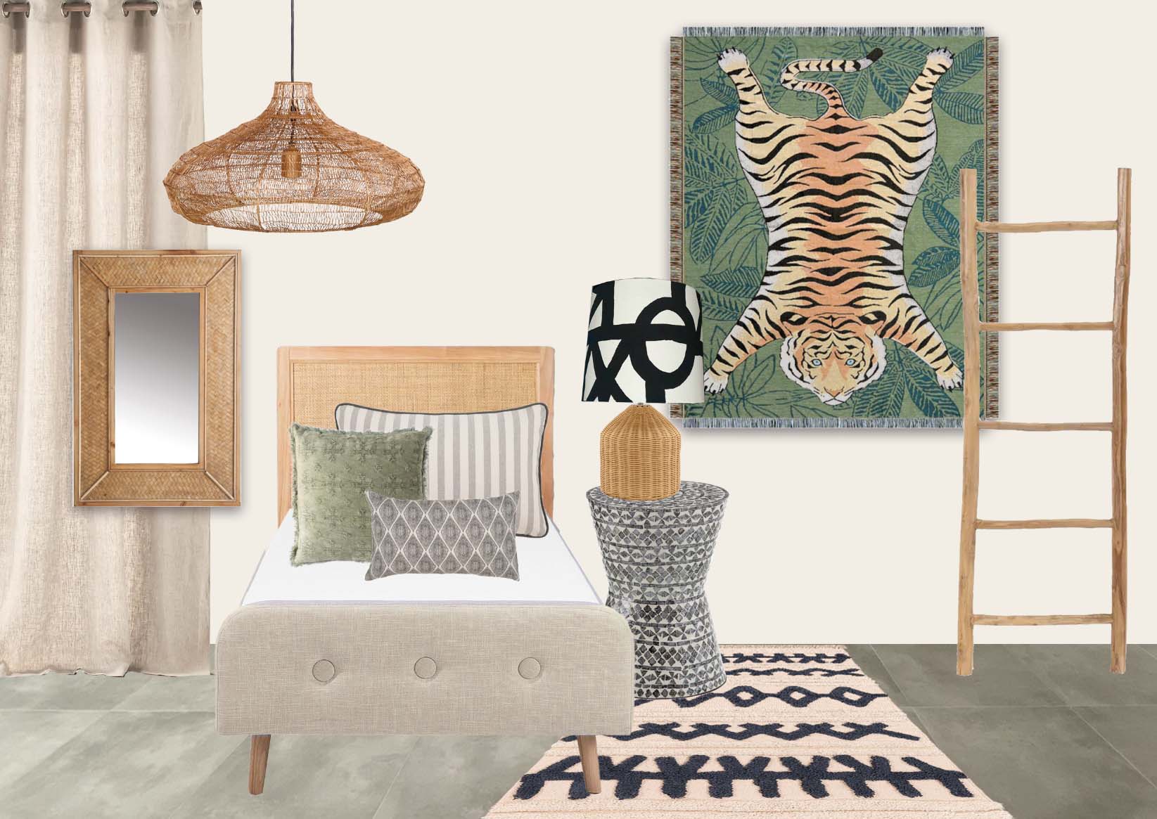 Moodboard slaapkamermeubelpakket Costa Blanca Seascape Resort Finestrat
